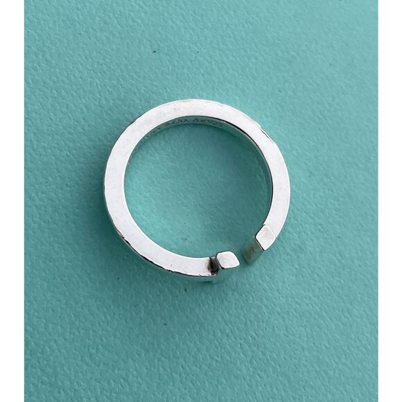 Tiffany & Co. Sterling Silver 925 T Square Stacking Band Ring Sz 7.25 - Picture 7 of 9